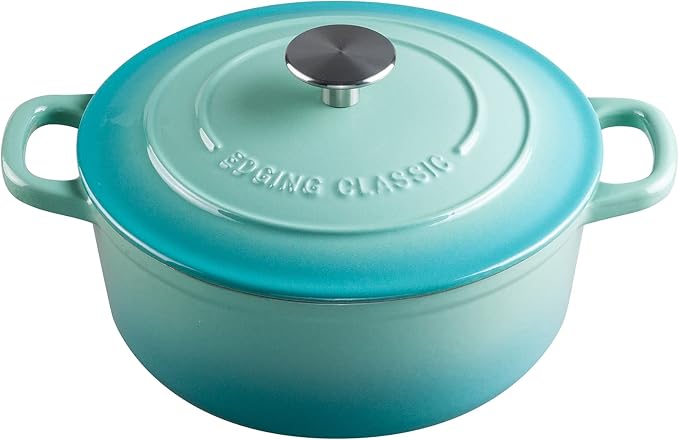 EDGING CASTING Enameled Cast Iron Covered 5.5 Quart Dutch Oven by EDGINGCOOKWARE