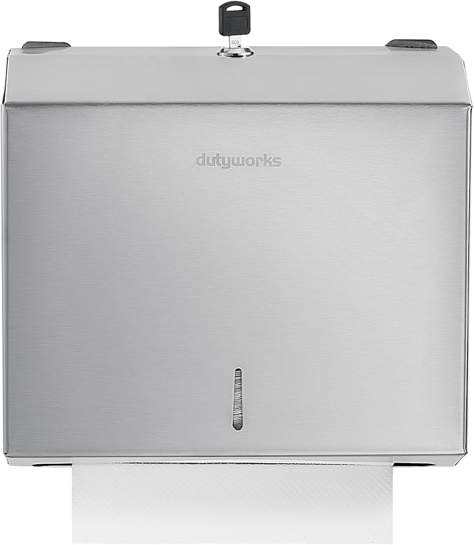 Commercial Paper Towel Dispenser Wall Mount, Stainless Steel C-Fold Multifold by dutyworks