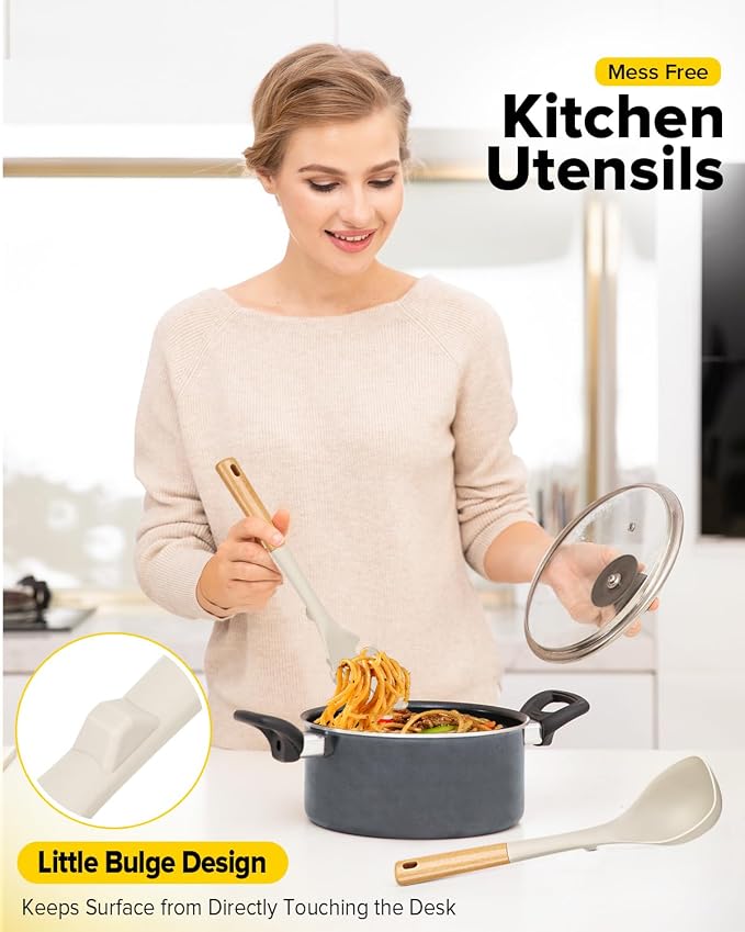 Silicone Soup Ladle and Spaghetti Spoon Set - Image 4