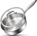 EWFEN Tri-Ply Stainless Steel Frying Pan 3QT, 10 Inch Deep Frying Pan by EWFEN