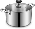 Tri-Ply Stainless Steel Stock Pot, 8 Quart Heavy Duty Induction Cooking Pot by EWFEN