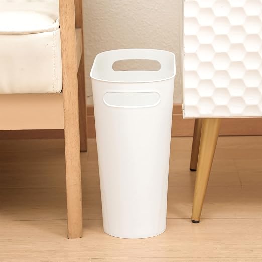rejomiik Small Trash Can, 3.5 Gallon Slim Garbage Can Plastic Waste Basket - Image 8