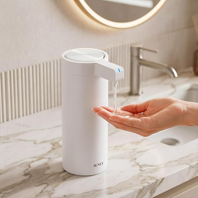 SUNLY Touchless Automatic Soap Dispenser – Clog-Free Pump, Fast Sensor by SUNLYHOME