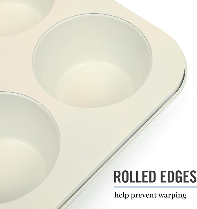 Martha Stewart Gallen 6 Cup Nonstick Carbon Steel Muffin and Cupcake Pan - Image 5