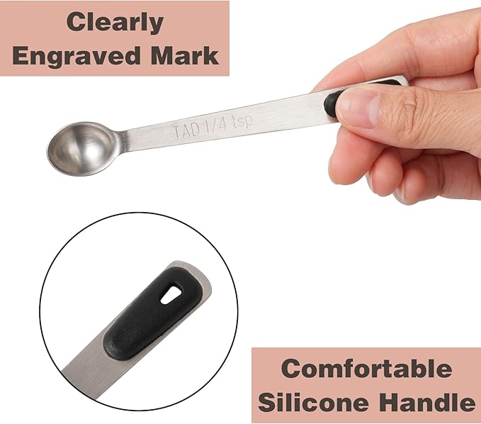 Mini Measuring Spoons Set, Tiny Stainless Steel Measure Teaspoons - Image 4