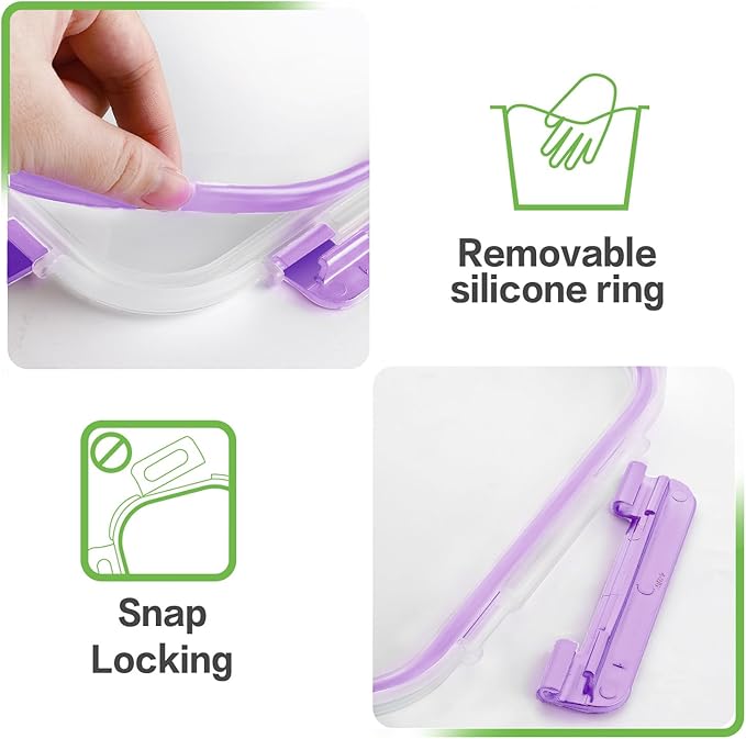 10 Pack Borosilicate Glass Meal Prep Containers - Image 3