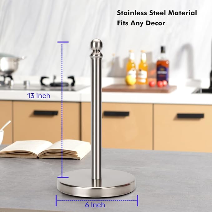 Paper Towel Holder Countertop, Standing Paper Towel Roll Holder - Image 4