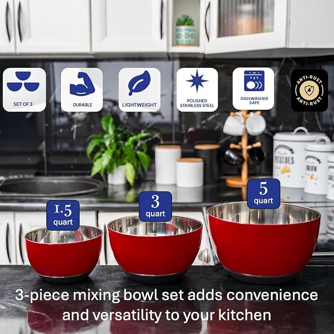 WHYSKO® Stainless Steel Mixing Bowls - Image 2