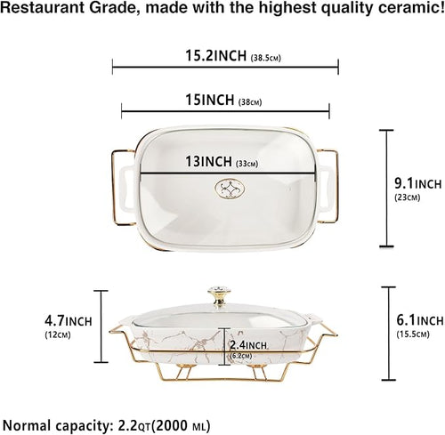13" x 9" Ceramic Casserole Dish - Image 2