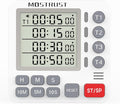 Digital Dual Kitchen Timer, 4 Channels Independent Countdown Timer, Large by MOSTRUST