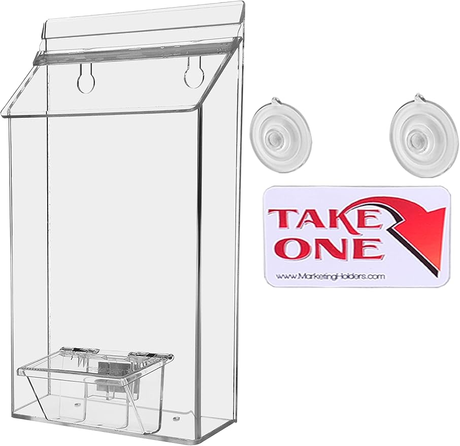 Marketing Holders Suction Cup Outdoor Brochure Holder Holds 6 x 10 Inch by MarketingHolders