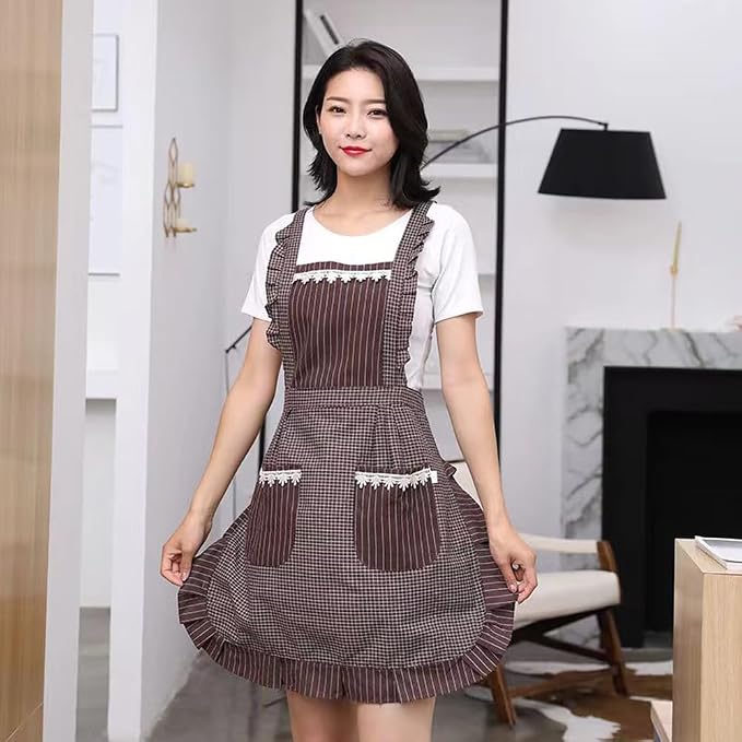 Cute Apron for Women with Pockets, Comfortable Kitchen Apron - Image 2