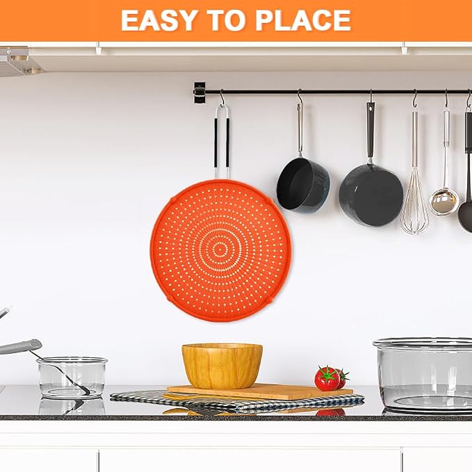 Splatter Screen for Frying Pan, Grease Splatter Guard, Heat-Resistant Splatter - Image 3