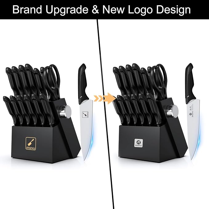 imarku 14-Piece Premium Knife Block Set, High-Carbon Stainless Steel Knives - Image 6