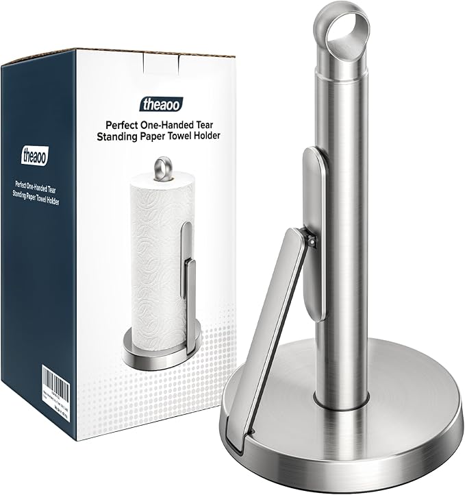 theaoo Heavy-Duty Stainless Steel Paper Towel Holder by theaoo