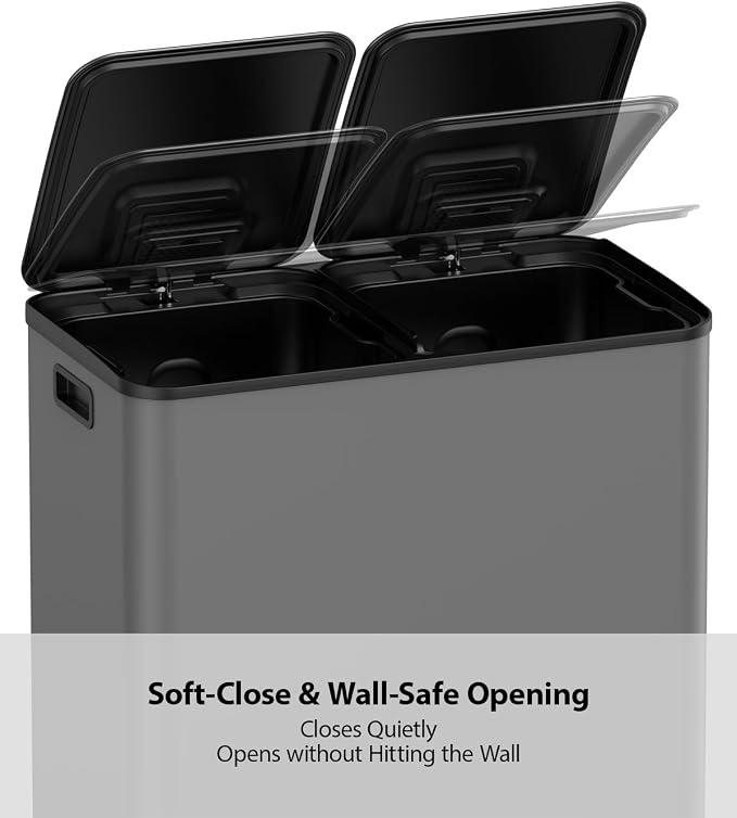 Lovewind Dual Trash and Recycling Bins - Image 5