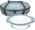 Anchor Hocking 3 Pc. 2 Qt. Oven Basics Casserole Dish w/Mineral Blue TrueFit™ by AnchorHocking