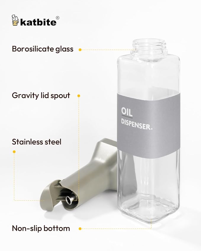 katbite 16oz Glass Olive Oil Dispenser Bottle - Image 5