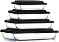 Nestl 8pc Glass Baking Dishes for Oven, Glass Food Storage Containers by Nestl