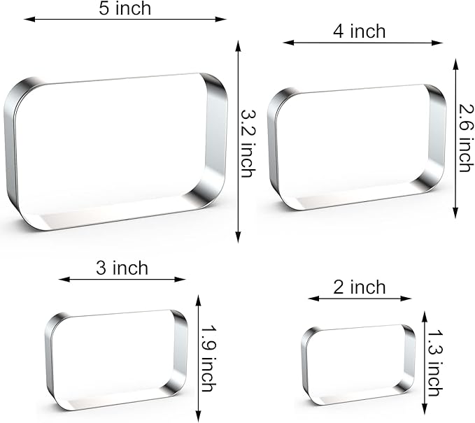 Rounded Rectangle Plaque Cookie Cutter Geometric Set - Image 2