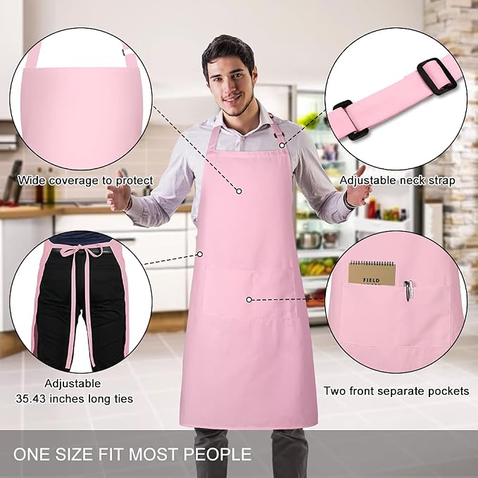 Jubatus 2 Pack 100% Cotton Aprons - Image 2