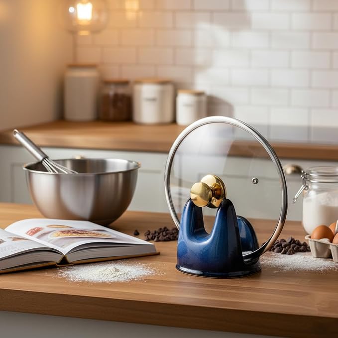 Nihow Pot Lid Holder: Stable Ceramic Pan Lid Holder - Image 8