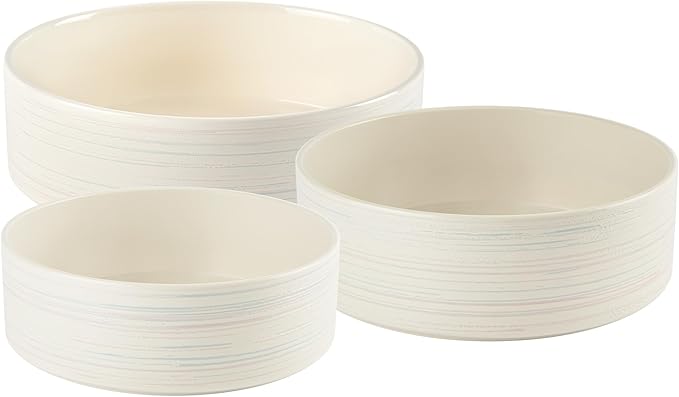 Pyrex 3-Piece Round Ceramic Bakeware Set, Lasagna Oven Pans, by Pyrex