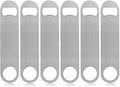 KISEER Heavy Duty Stainless Steel Flat Bottle Opener, 6 Pack Beer Bottle Opener by KISEER