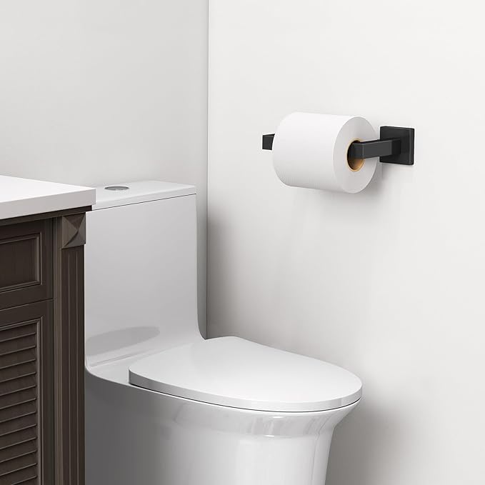 FEILERN Toilet Paper Holder, Wall Mounted Post Pivoting Square Tissue Holders - Image 4