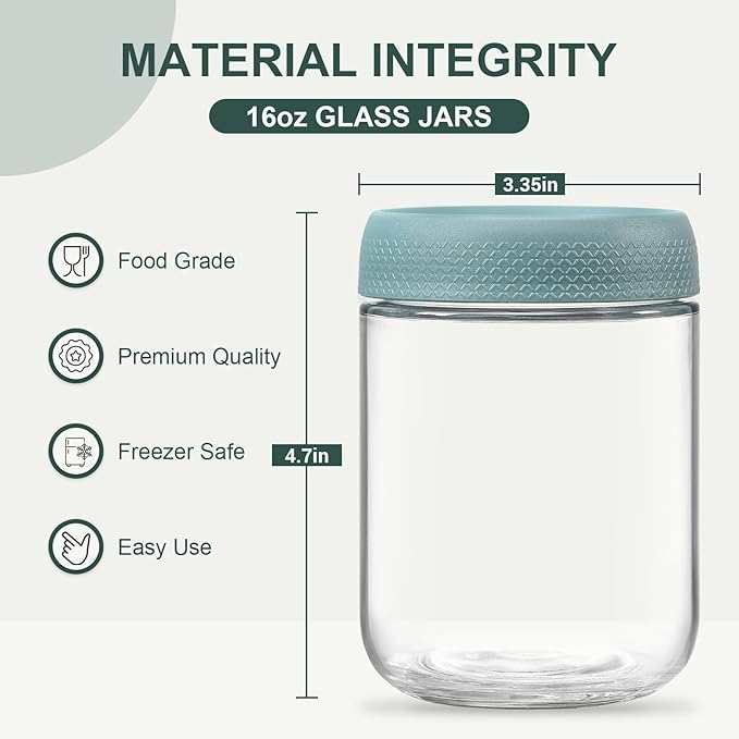 NETANY 6-pack 16 oz Overnight Oats Containers - Image 2