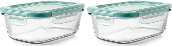 OXO Good Grips 3.5 Cup Smart Seal Glass Rectangle Food Storage Container by OXO