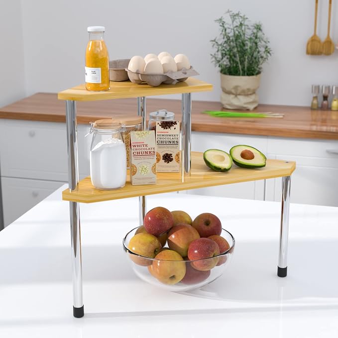 Weenson Bathroom Organizer Countertop Corner Shelf – 2 Tier Bathroom - Image 6