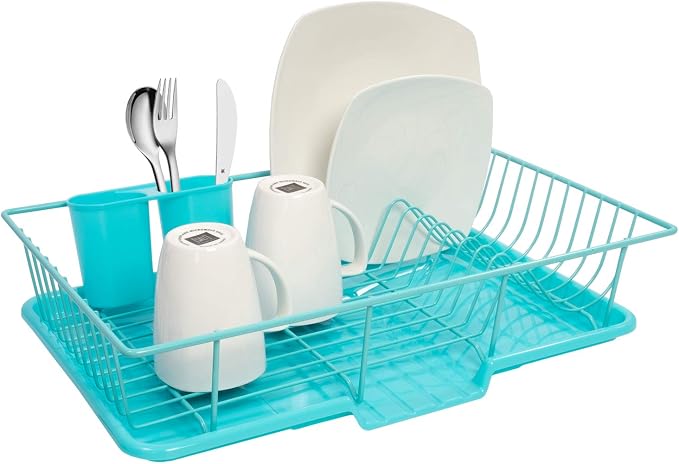 Sweet Home Collection Dish Rack Drainer 3 Piece Set by SweetHomeCollection