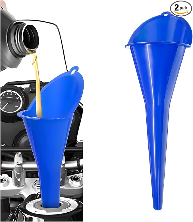 Oil Funnel, Plastic Long Neck Multi-Purpose Spill Saver Funnel, Engine Oil by Unknown