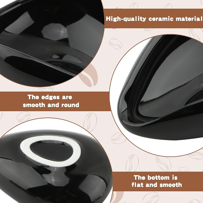 Coffee Bean Dosing Cup, Wood/Ceramic Coffee Dosing Tray Coffees Bean Weighing - Image 7