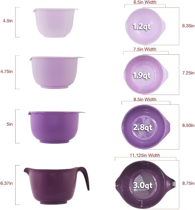 Glad Mixing Bowls with Pour Spout, Dishwasher Safe Kitchen Cooking and Baking - Image 5