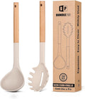 Silicone Pasta Fork and Ladle Spoon Set by BUNDLEPRO