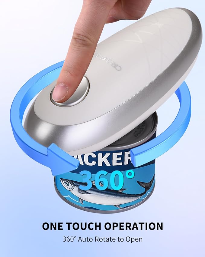 CIRCLE JOY Electric Can Opener, One-Touch Automatic Can Opening - Image 8