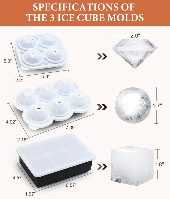 Dclobtop Ice Cube Trays, Silicone Ice Cube Molds - Image 2