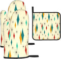 Mid Century Modern Oven Mitts and Pot Holders Set Heat Resistant Non Slip Set by Unknown