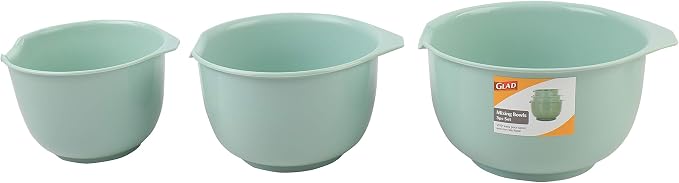 Glad Mixing Bowls with Pour Spout, BPA Free, Dishwasher Safe Plastic | Kitchen - Image 5