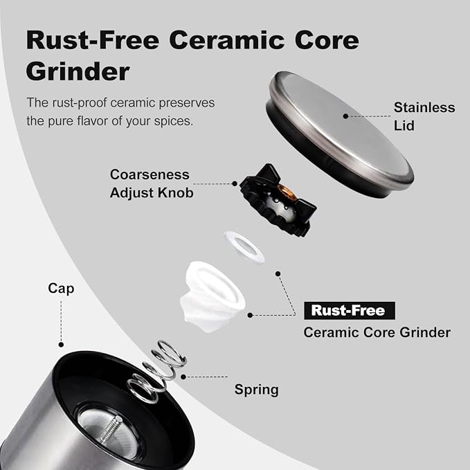 Aelga Salt and Pepper Grinder Set - Image 6
