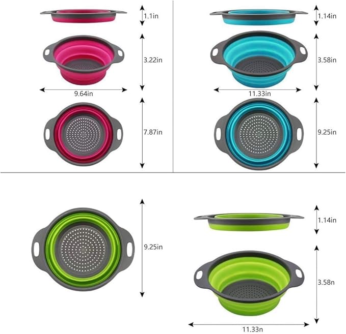 New and improved- Set of 3 Niklye Ultimate Kitchen Strainers—1×10” & 2×12” - Image 2