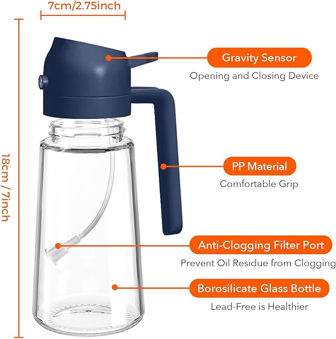 YARRAMATE 2Pcs 16oz/470ml Glass Olive Oil Sprayer - Image 8