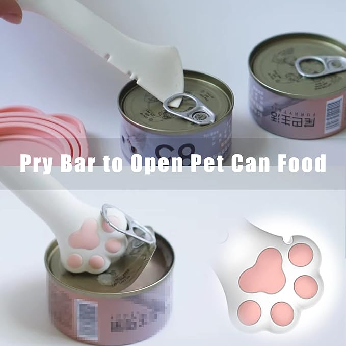 Meow&Woof Cat Food Can Lid and Spoon, BPA Free Silicone Cover - Image 3