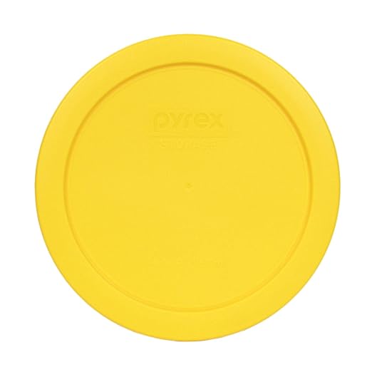 Pyrex 7201-PC 4 Cup Meyer Lemon Yellow Food Storage Replacement Lids - Image 2