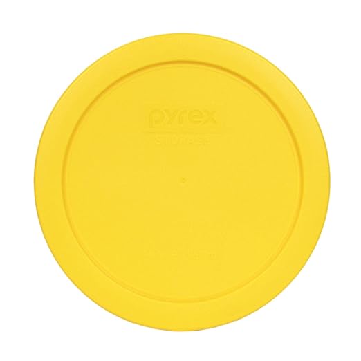 Pyrex 7201-PC 4 Cup Meyer Lemon Yellow Food Storage Replacement Lids - Image 2