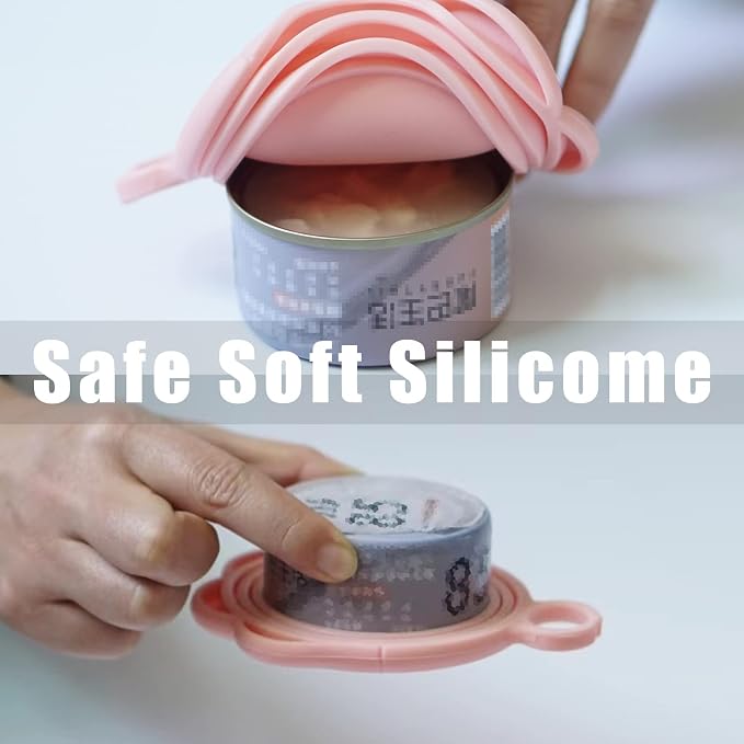 Meow&Woof Cat Food Can Lid and Spoon, BPA Free Silicone Cover - Image 5