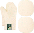 4 Pieces Oven Mitts and Pot Holders of Macaron Color Thickened Non-Slip by M+MIAOYAN