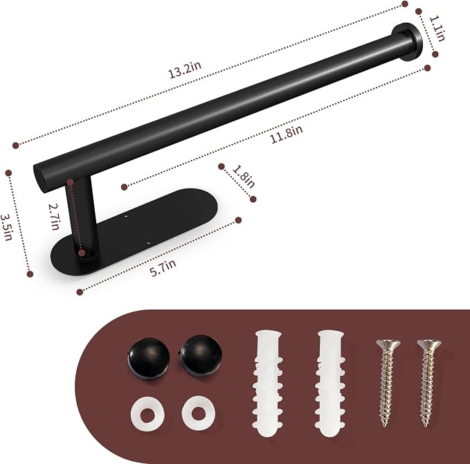 DEKAVA Paper Towel Holder Under Cabinet Wall Mount - Image 4